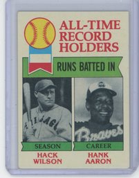 1979 Topps All Time Record Holders Hank Aaron