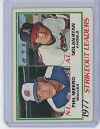 1978 Topps Strikeout Leaders Nolan Ryan Phil Niekro