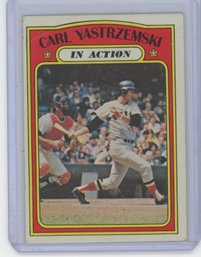 1972 Topps Carl Yastrzemski In Action