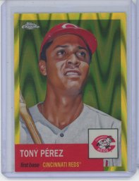 2022 Topps Chrome Platinum Tony Perez Yellow Refractor /250