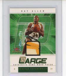 Ray Allen Fleer Genuine Large Game Used Patch Numbered /25