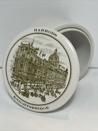 Heavy Vintage Harrods Knightsbridge Lidded Porcelain Jar