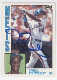 1984 Topps Darryl Strawberry Rookie Signed
