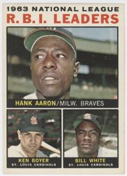 1964 Topps NL RBI Leaders W/ Hank Aaron
