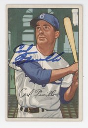 1952 Bowman Carl Furillo Signed