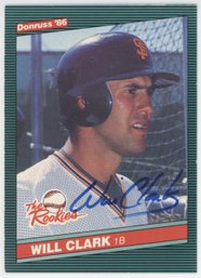 1986 Donruss The Rookies Will Clark Signed