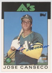 1986 Topps Traded Jose Canseco Rookie Signed