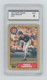 1987 Topps Traded Greg Maddux Rookie SPA 9