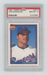 1991 Topps Traded Ivan Rodriguez Rookie PSA 10