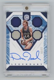 2018 Cornerstones Dan Issel Quad Relic On Card Auto #/25