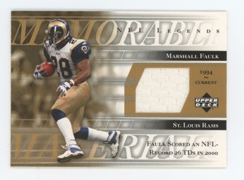 2001 Upper Deck Marshall Faulk Game Worn Relic