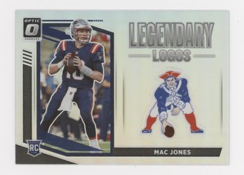 2021 Optic Legendary Logos Mac Jones Silver Prizm Rookie Insert