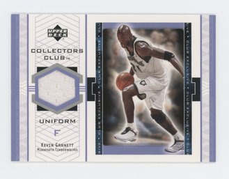 2002 Upper Deck Collectors Club Kevin Garnett Game Worn Relic