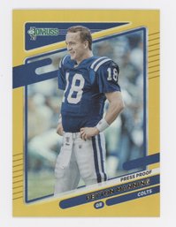 2021 Donruss Peyton Manning Gold Press Proof