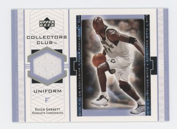 2002 Upper Deck Collectors Club Kevin Garnett Game Worn Relic