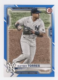 2021 Bowman Gleyber Torres Blue #/150