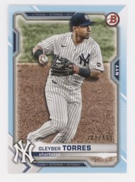 2021 Bowman Light Blue Gleyber Torres #/499