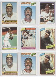 Lot Of (9) Pre 1980 Willie 'Stretch' McCovey Cards