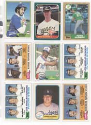 Lot Of (9) 1980s Baseball Rookie Cards W/ Hall Of Famers