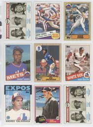 Lot Of (9) 1979-87 Baseball Rookie Cards W/ Hall Of Famers