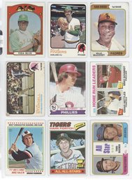 Lot Of (9) 1970s Topps Baseball Stars W/ Schmidt, McCovey And More