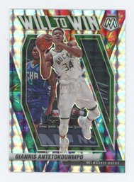 2020 Mosaic Will To Win Giannis Antetokounmpo Prizm Insert