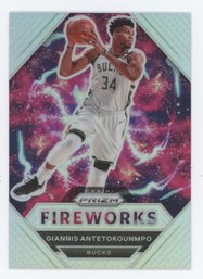 2020 Prizm Fireworks Giannis Antetokounmpo Silver Prizm Insert