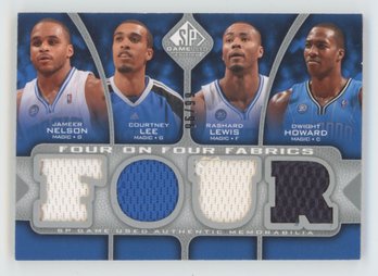 2009 SP Game Used 4 On 4 (8 Game Worn Relics) Including Dwight Howard, Lamarcus Aldridge, Brandon Roy, More