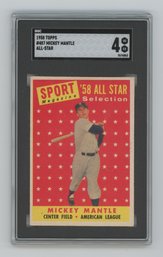 1958 Topps Mickey Mantle All Star SGC 4 VG/EX