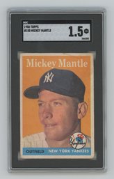 1958 Topps Mickey Mantle SGC 1.5 Centered