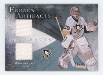 2010 Artifacts Marc-andre Fleury Dual Game Used Relic #/35