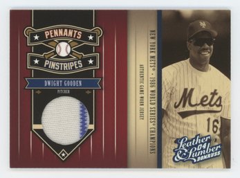 2004 Leather& Lumber Dwight Gooden Game Used Relic W/ Pinstripe #/250