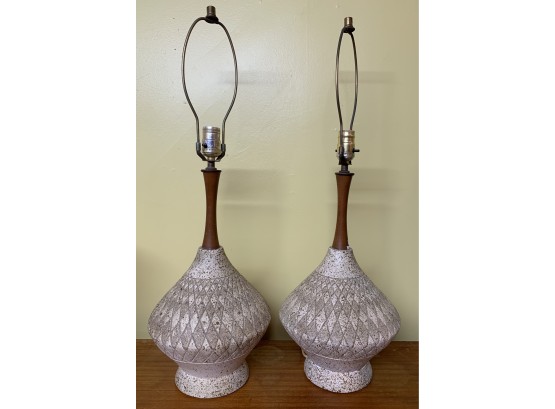 Pair Of Mid Century Modern Lamps