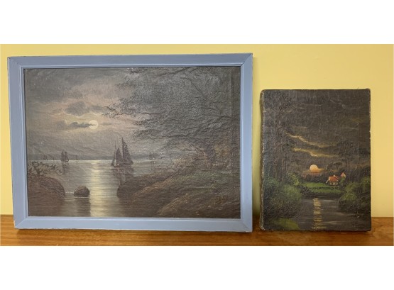 Lot Of 2 Victorian Oil Paintings