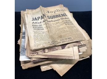 Estate Fresh Lot Of Vintage Newspapers
