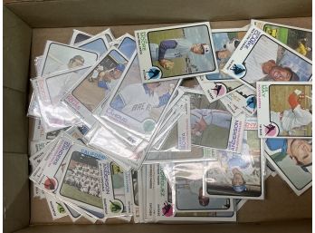 Tray Lot Of 1973 Topps Baseball Cards