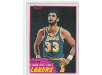 1981 Topps Kareem Abdul Jabbar