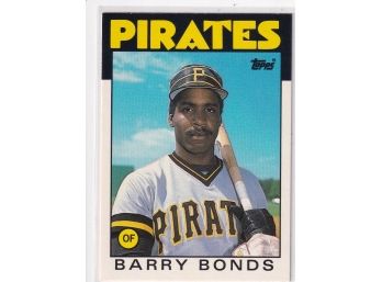 1986 Topps Traded Barry Bonds Rookie Card