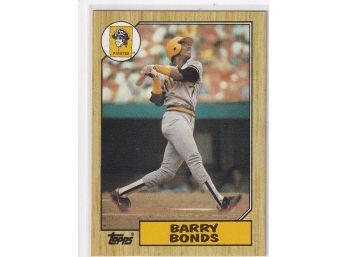 1987 Topps Barry Bonds Rookie Card