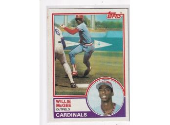 1983 Topps Willie Mcgee Rookie