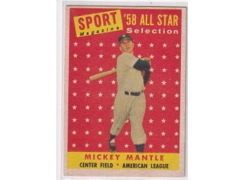 1958 Topps Mickey Mantle All Star