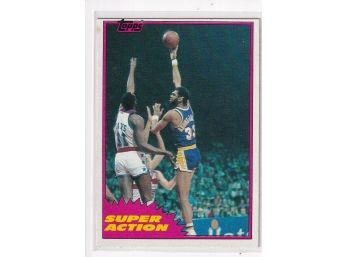 1981 Topps Kareem Abdul Jabar Super Action