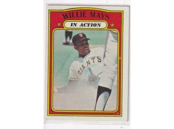 1972 Topps Willie Mays In Action