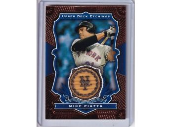 2005 Upper Deck Etchings Mike Piazza Game Used Bat Card