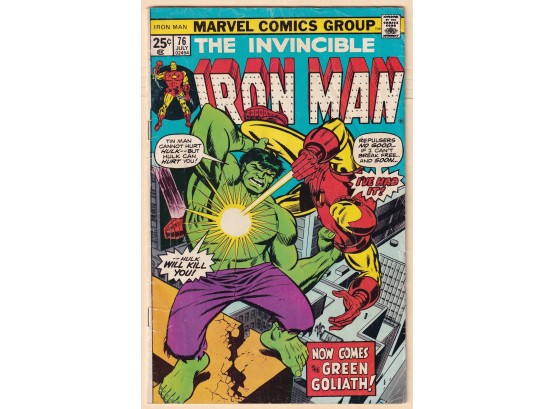 The Invincible Iron Man #76 Hulk Vs Iron Man