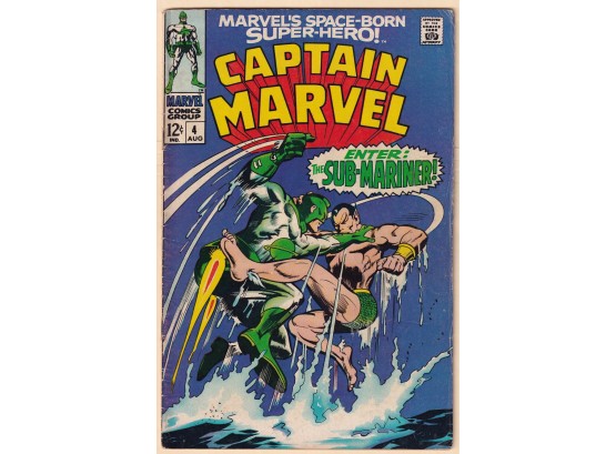 Captain Marvel #4 Sub Mariner VS Captain Marvel ! Gene Colan Art !