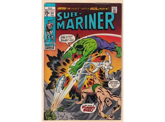 Submariner #34 Prelude To 1st Defenders Story ! Hulk ! Silver Surfer !
