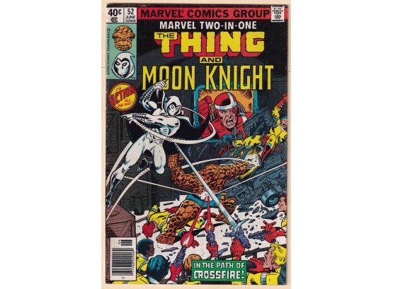 Marvel Two-In-One #52 Early Moon Knight Appearance, 1st Appearance Of Crossfire & Letter From Kurt Busiek