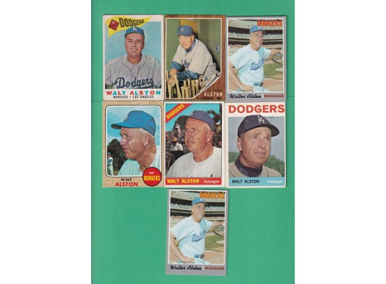 7 Walt Alston Baseball Cards