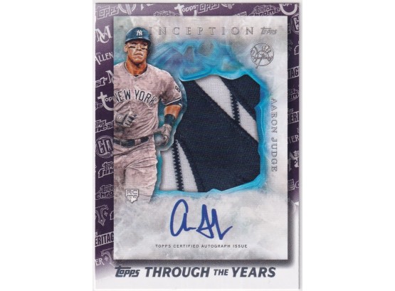 2021 Topps Through The Years Aaron Judge Inception